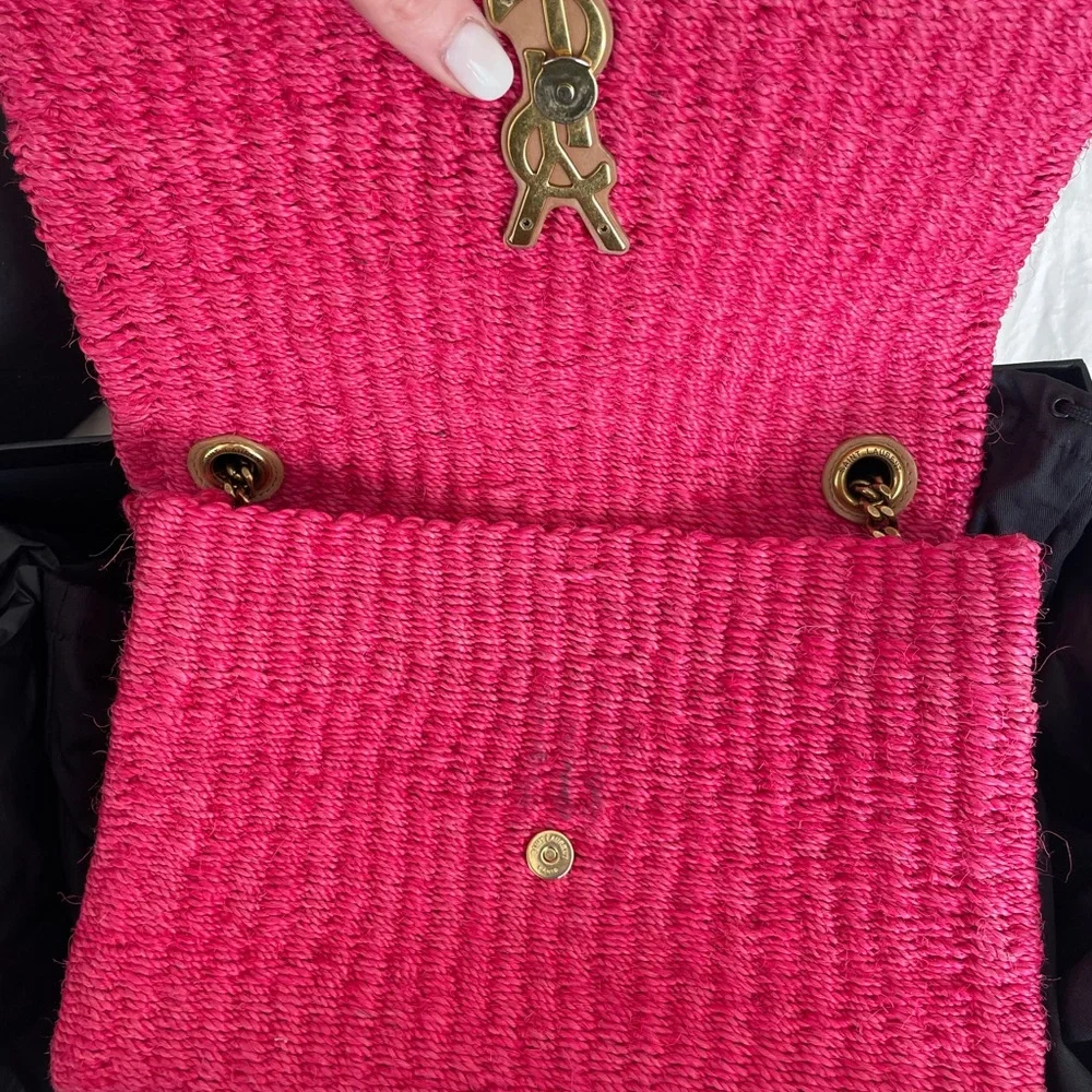 Saint Laurent Kate Medium Bag in raffia - Picture 5 of 7